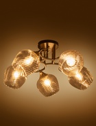 Люстра 11295-9/5, 5×60 Вт, E27, чёрная, золотистая  (артикул 10987892)  большой выбор товаров оптом и в розницу по низким ценам с доставкой