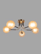 Люстра A4046/5, 5×60 Вт, E27, чёрная, золотистая  (артикул 10987893)  большой выбор товаров оптом и в розницу по низким ценам с доставкой