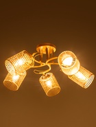 Люстра XA1322B/5, 5×60 Вт, E27, цвет золото, хром  (артикул 10987896)  большой выбор товаров оптом и в розницу по низким ценам с доставкой