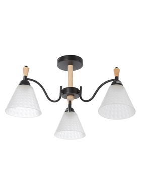 Люстра XA1627B/3, 3×60 Вт, E27, чёрная