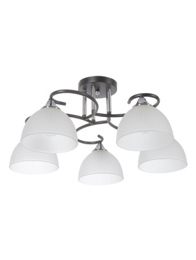 Люстра XA1635/5, 5×60 Вт, E27, цвет чёрный хром