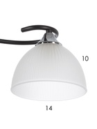 Люстра XA1635/5, 5×60 Вт, E27, цвет чёрный хром  (артикул 10987906)  большой выбор товаров оптом и в розницу по низким ценам с доставкой