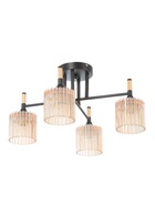 Люстра XA1689B/4, 4×60 Вт, E27, чёрная  (артикул 10987909)  большой выбор товаров оптом и в розницу по низким ценам с доставкой