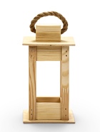 Фонарь декоративный, 9×9×18 см, деревянный, цвет натуральный - Фото 2
