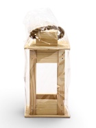 Фонарь декоративный, 9×9×18 см, деревянный, цвет натуральный - Фото 4