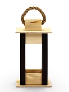 Фонарь декоративный, 9×9×18 см, деревянный, цвет натуральный с чёрным - Фото 2