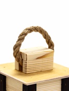 Фонарь декоративный, 9×9×18 см, деревянный, цвет натуральный с чёрным - Фото 3