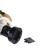 УЦЕНКА Дед Мороз "В белой шубке, с посохом и мешком" двигается, 12х28 см - Фото 6