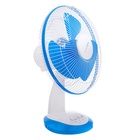 УЦЕНКА Вентилятор Luazon LOF-03, настольный, 35 Вт, 28 см, 3 режима, пластик, бело-синий - Фото 2