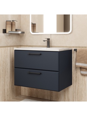 Тумба подвесная Uperwood, под раковину Uperwood Foster New 70 см, цвет черный 10994195