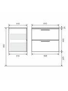 Тумба подвесная Uperwood, под раковину Uperwood Foster New 60 см, цвет серый графит 10994199