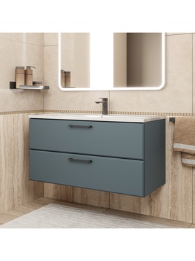 Тумба подвесная Uperwood, под раковину Uperwood Foster New 100 см, цвет серый графит 10994204