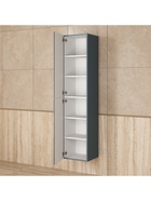 Шкаф - пенал навесной для ванной Uperwood Foster NEW 36×30×160 см, цвет серый графит  (артикул 10994207)  большой выбор товаров оптом и в розницу по низким ценам с доставкой