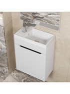 Тумба подвесная Uperwood, под раковину Uperwood Tanos 40, цвет белый/графит - Фото 4