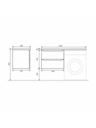 Тумба под раковину Uperwood Tanos, 60х47,5х50 см, подвесная, под стиральную машину, черная   1099422 10994224