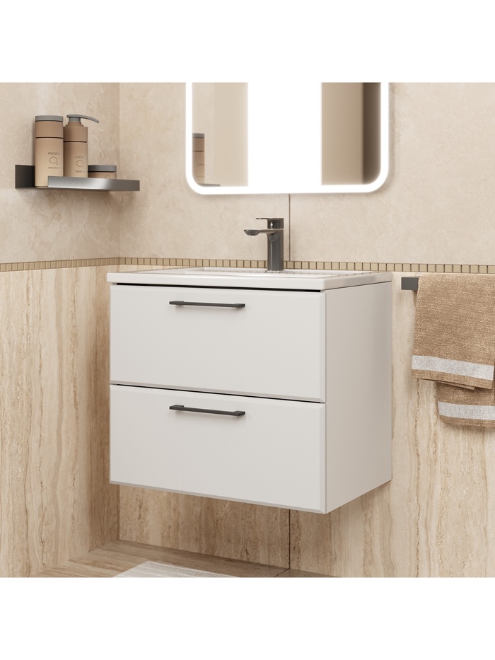 Тумба подвесная Uperwood, с раковиной Uperwood Foster New 60 см, цвет белый