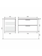 Тумба подвесная Uperwood, с раковиной Uperwood Foster New 80 см, цвет белый  (артикул 10994239)  большой выбор товаров оптом и в розницу по низким ценам с доставкой