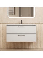 Тумба подвесная Uperwood, с раковиной Uperwood Foster New 90, цвет белый - Фото 4