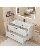 Тумба подвесная Uperwood, с раковиной Uperwood Foster New 90 см, цвет белый  (артикул 10994241)  большой выбор товаров оптом и в розницу по низким ценам с доставкой