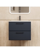 Тумба подвесная Uperwood, с раковиной Uperwood Foster New 60, цвет чёрный - Фото 4