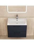 Тумба подвесная Uperwood, с раковиной Uperwood Foster New 60, цвет чёрный - Фото 5