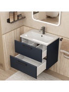 Тумба подвесная Uperwood, с раковиной Uperwood Foster New 60 см, цвет черный  (артикул 10994243)  большой выбор товаров оптом и в розницу по низким ценам с доставкой