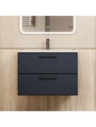 Тумба подвесная Uperwood, с раковиной Uperwood Foster New 70, цвет чёрный - Фото 4