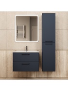 Тумба подвесная Uperwood, с раковиной Uperwood Foster New 70 см, цвет черный  (артикул 10994244)  большой выбор товаров оптом и в розницу по низким ценам с доставкой