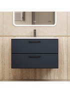 Тумба подвесная Uperwood, с раковиной Uperwood Foster New 80 см, цвет черный  (артикул 10994245)  большой выбор товаров оптом и в розницу по низким ценам с доставкой