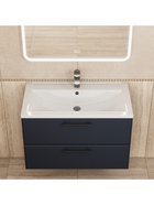 Тумба подвесная Uperwood, с раковиной Uperwood Foster New 80 см, цвет черный  (артикул 10994245)  большой выбор товаров оптом и в розницу по низким ценам с доставкой