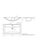 Тумба подвесная Uperwood, с раковиной Uperwood Foster New 80 см, цвет черный  (артикул 10994245)  большой выбор товаров оптом и в розницу по низким ценам с доставкой