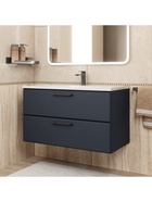 Тумба подвесная Uperwood, с раковиной Uperwood Foster New 90 см, цвет черный  (артикул 10994246)  большой выбор товаров оптом и в розницу по низким ценам с доставкой