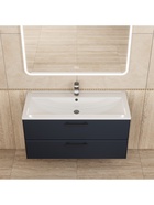 Тумба подвесная Uperwood, с раковиной Uperwood Foster New 100, цвет чёрный - Фото 5