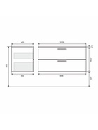 Тумба подвесная Uperwood, с раковиной Uperwood Foster New 100 см, цвет черный  (артикул 10994247)  большой выбор товаров оптом и в розницу по низким ценам с доставкой