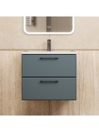 Тумба подвесная Uperwood, с раковиной Uperwood Foster New 60, цвет серый графит - Фото 4