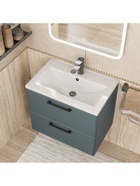 Тумба подвесная Uperwood, с раковиной Uperwood Foster New 60 см, цвет серый графит  (артикул 10994248)  большой выбор товаров оптом и в розницу по низким ценам с доставкой