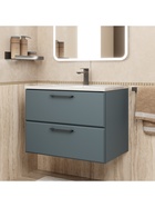 Тумба подвесная Uperwood, с раковиной Uperwood Foster New 70, цвет серый графит - Фото 1