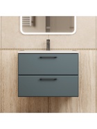 Тумба подвесная Uperwood, с раковиной Uperwood Foster New 70, цвет серый графит - Фото 4