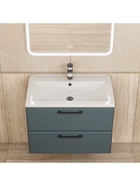 Тумба подвесная Uperwood, с раковиной Uperwood Foster New 70 см, цвет серый графит  (артикул 10994249)  большой выбор товаров оптом и в розницу по низким ценам с доставкой