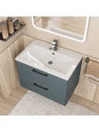 Тумба подвесная Uperwood, с раковиной Uperwood Foster New 70 см, цвет серый графит  (артикул 10994249)  большой выбор товаров оптом и в розницу по низким ценам с доставкой