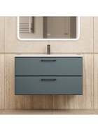 Тумба подвесная Uperwood, с раковиной Uperwood Foster New 90 см, цвет серый графит  (артикул 10994252)  большой выбор товаров оптом и в розницу по низким ценам с доставкой