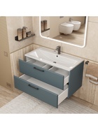 Тумба подвесная Uperwood, с раковиной Uperwood Foster New 90 см, цвет серый графит  (артикул 10994252)  большой выбор товаров оптом и в розницу по низким ценам с доставкой