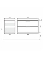 Тумба подвесная Uperwood, с раковиной Uperwood Foster New 90 см, цвет серый графит  (артикул 10994252)  большой выбор товаров оптом и в розницу по низким ценам с доставкой