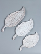 УЦЕНКА Набор блюд «Листья тропические», 60 см, 50 см, 40 см, дерево, белый - Фото 2