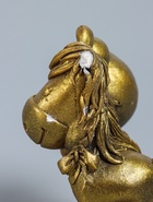 УЦЕНКА Фигурка «Мишка с лошадкой», 8.5×7×6 см, под золото - Фото 6