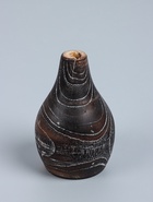 УЦЕНКА Ваза "Аделина" дерево Джати, 10х10х15 см, цв. темно-коричневый - Фото 2