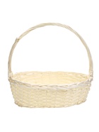 УЦЕНКА Набор 3 шт корзин плетеных 47х39х14 40х32х15 33х25х13 см, ПЛЕТ ручка h=26/23/20см белый 99048 - Фото 1