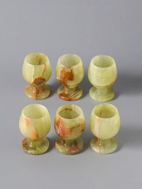 Набор рюмок 6 шт. «Грация», 5×7.5 см, оникс