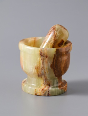 Набор: ступка с пестиком, оникс, 7×8×8.5 см