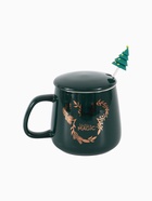 УЦЕНКА Кружка керамическая новогодняя с крышкой и ложкой Winter magic, 350 мл, Микки Маус - Фото 2